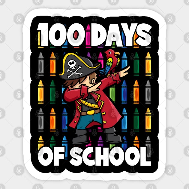 100 Days of School Dabbing Pirate Sticker by RadStar